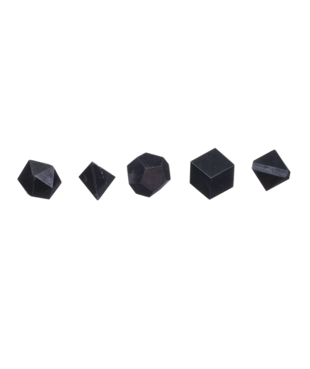 Shungite - Set de 5 Solides de Platon