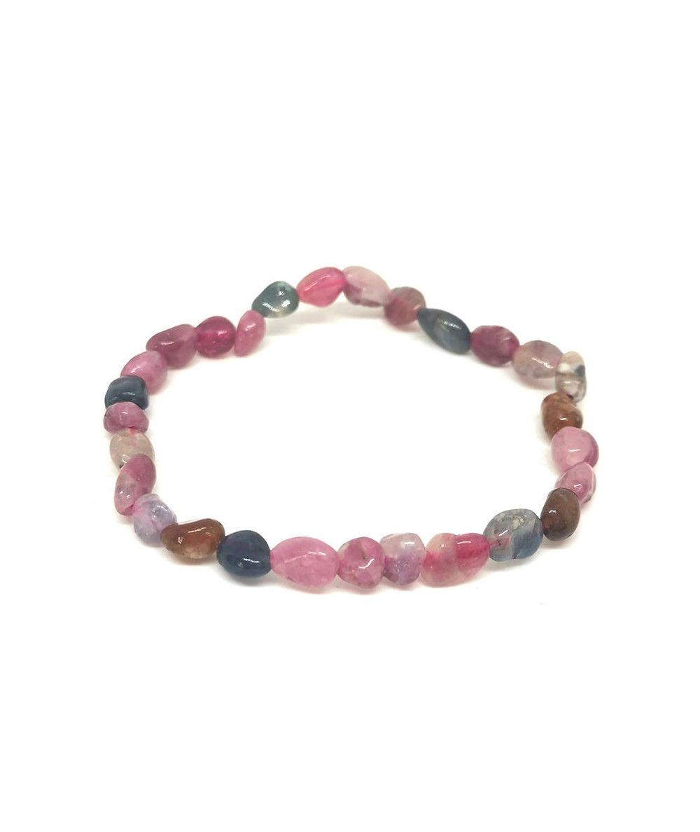 Tourmaline Multicouleur - Bracelet Grains (Pierres Roulées)