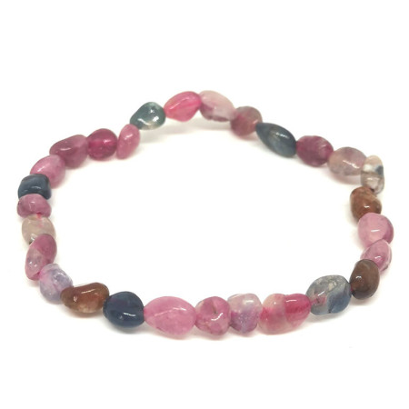 Tourmaline Multicouleur - Bracelet Grains (Pierres Roulées)