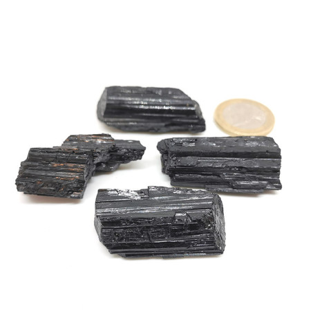 Tourmaline Noire Fibreuse - Pierre Brute