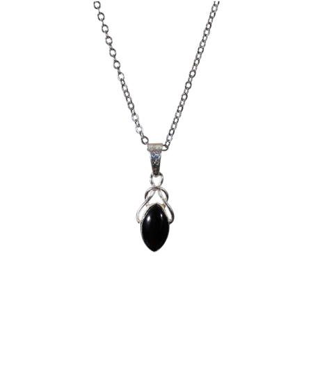Tourmaline Noire - Pendentif Serti Argent