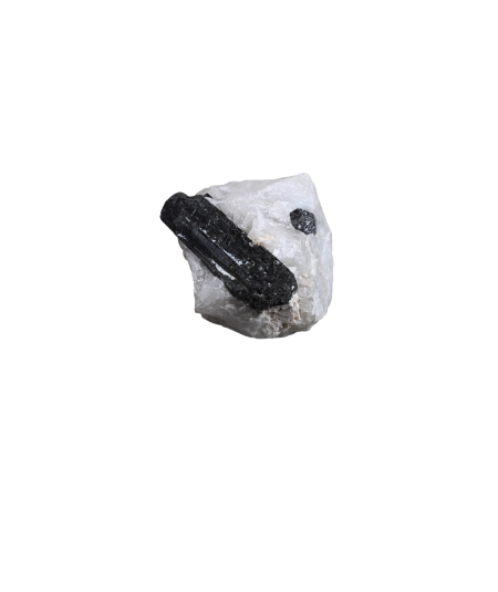 Tourmaline noire sur gangue – Pierre brute