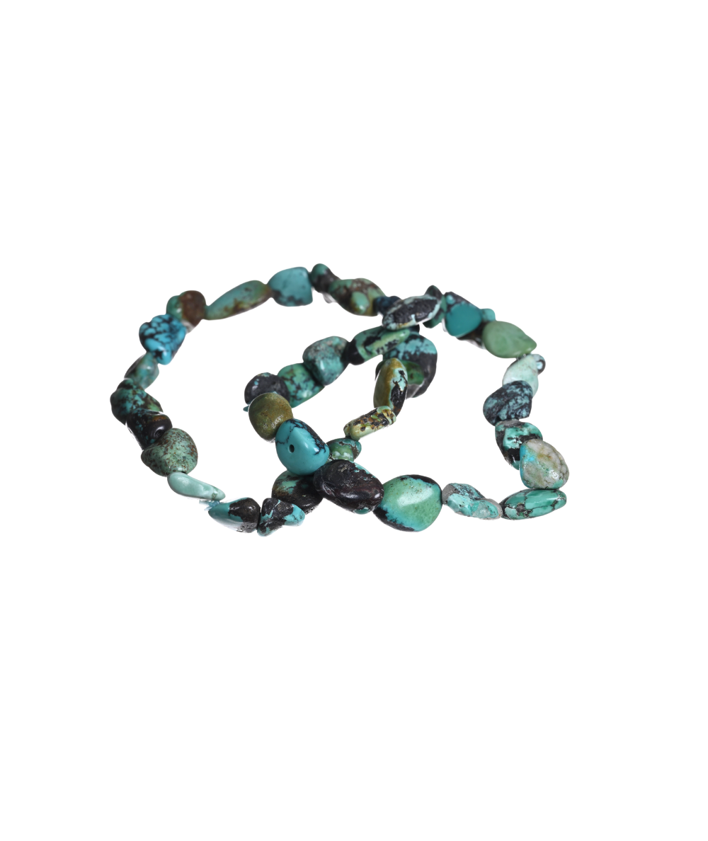 Turquoise - Bracelet Grains (Pierres Roulées)