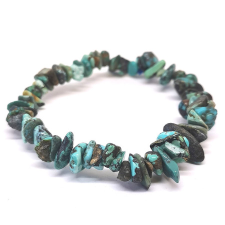 Turquoise du Tibet - Bracelet Baroque (Chips)