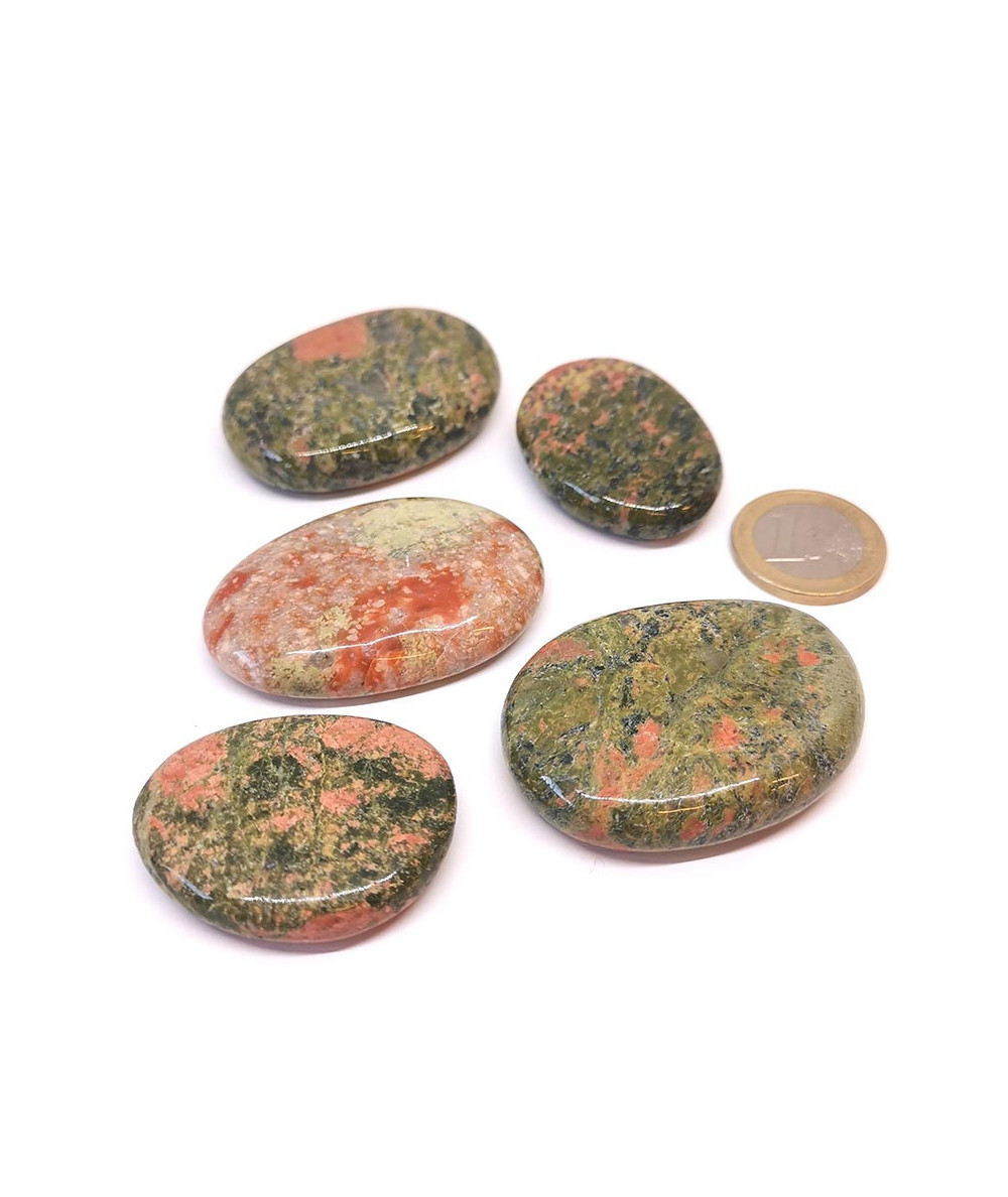 Unakite - Galet Plat