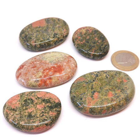 Unakite - Galet Plat