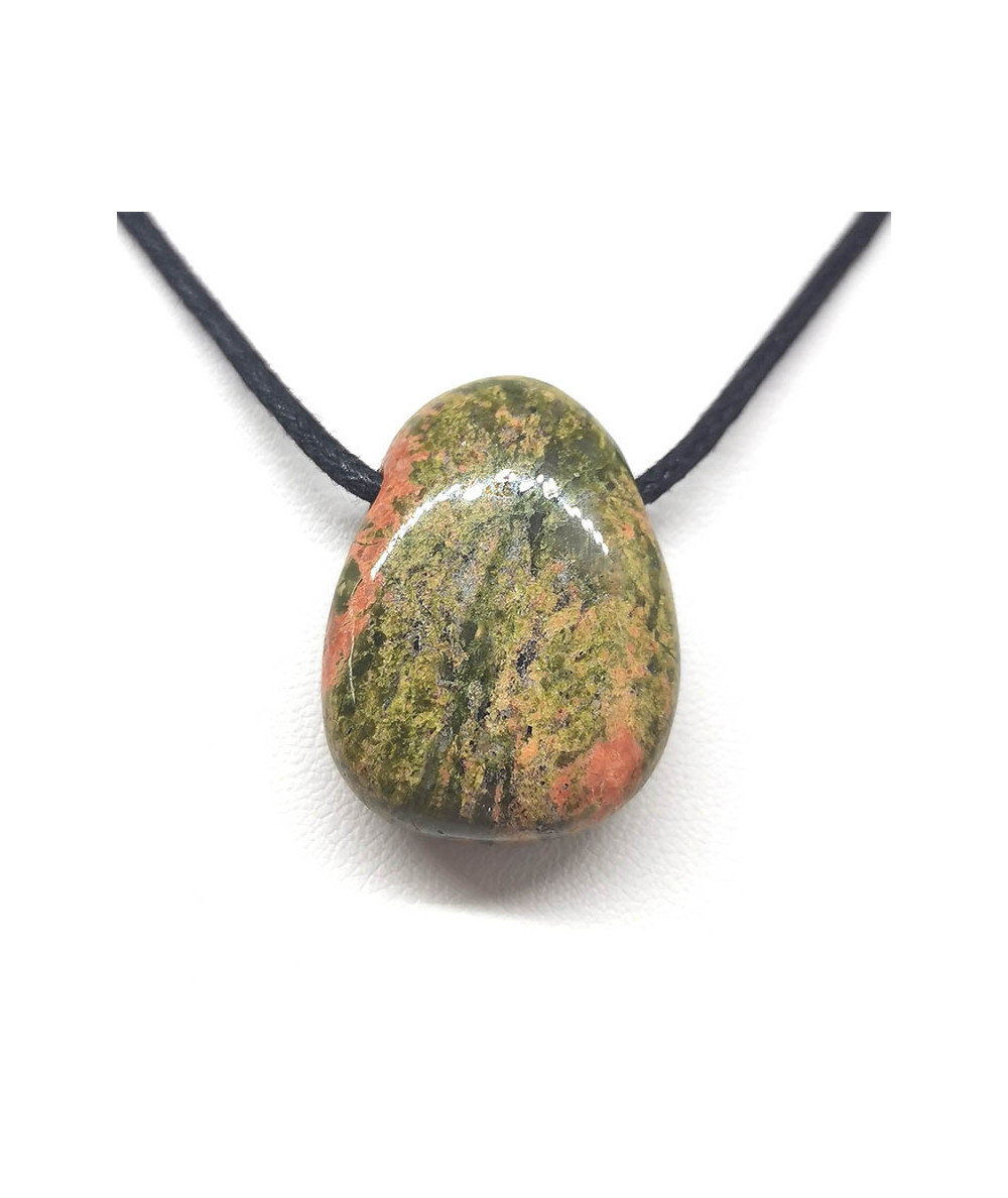 Unakite - Pendentif Pierre Percée